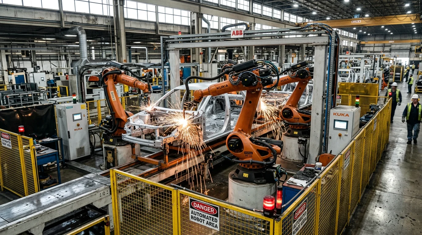 Robotic automation and heavy-duty manufacturing line
